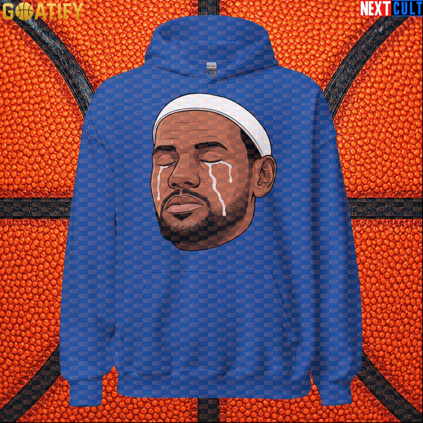 Crying LeBron Meme Hoodie – Emotional NBA Basketball Pullover Game Day Gift for Sports Fans |  | ["Basketball", "LeBron James", "NBA"]