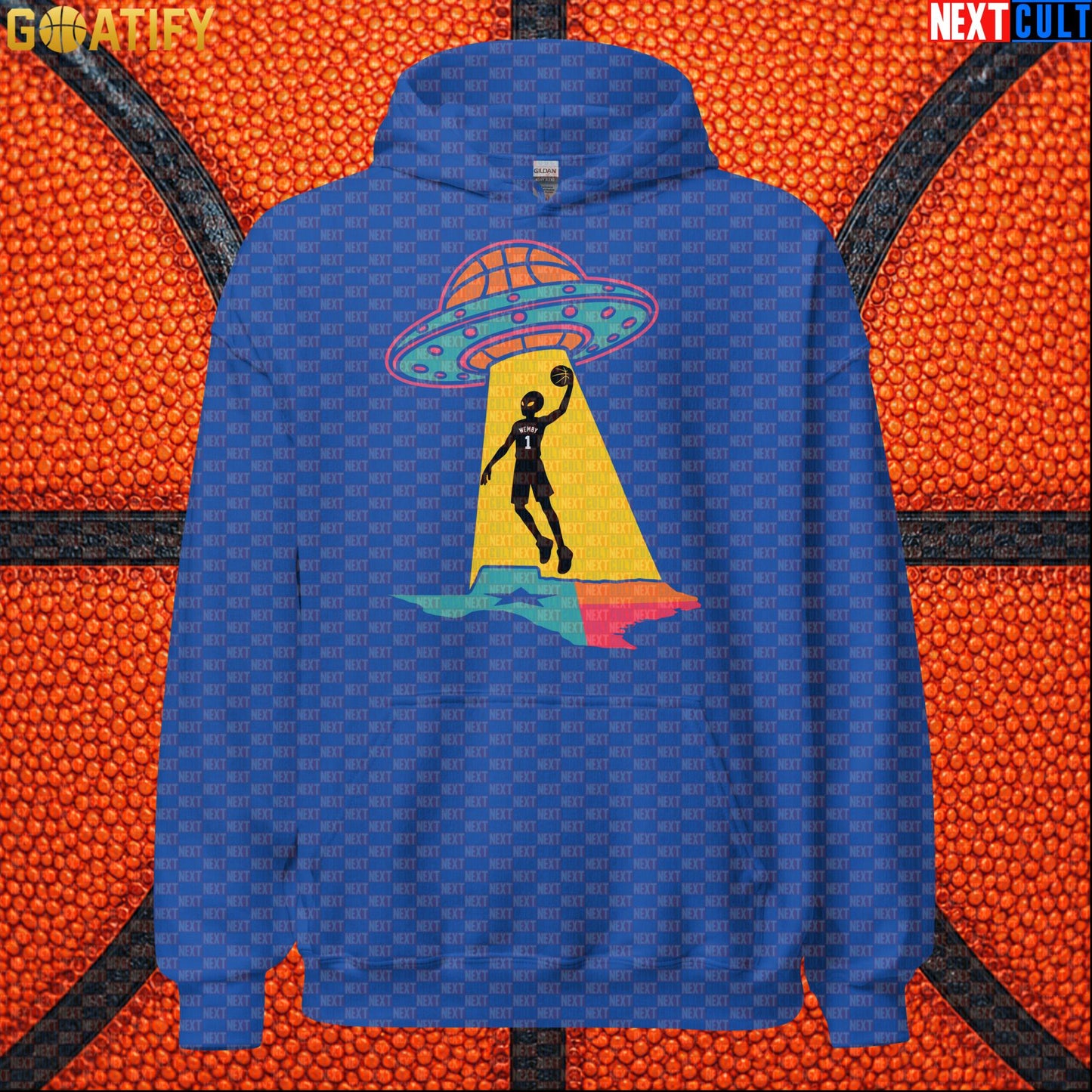 Basketball Hoodie Alien Wemby UFO Abduction Graphic for Spurs Fans and NBA Streetwear |  | ["Basketball", "France", "NBA", "San Antonio Spurs", "Victor Wembanyama", "Wemby"]