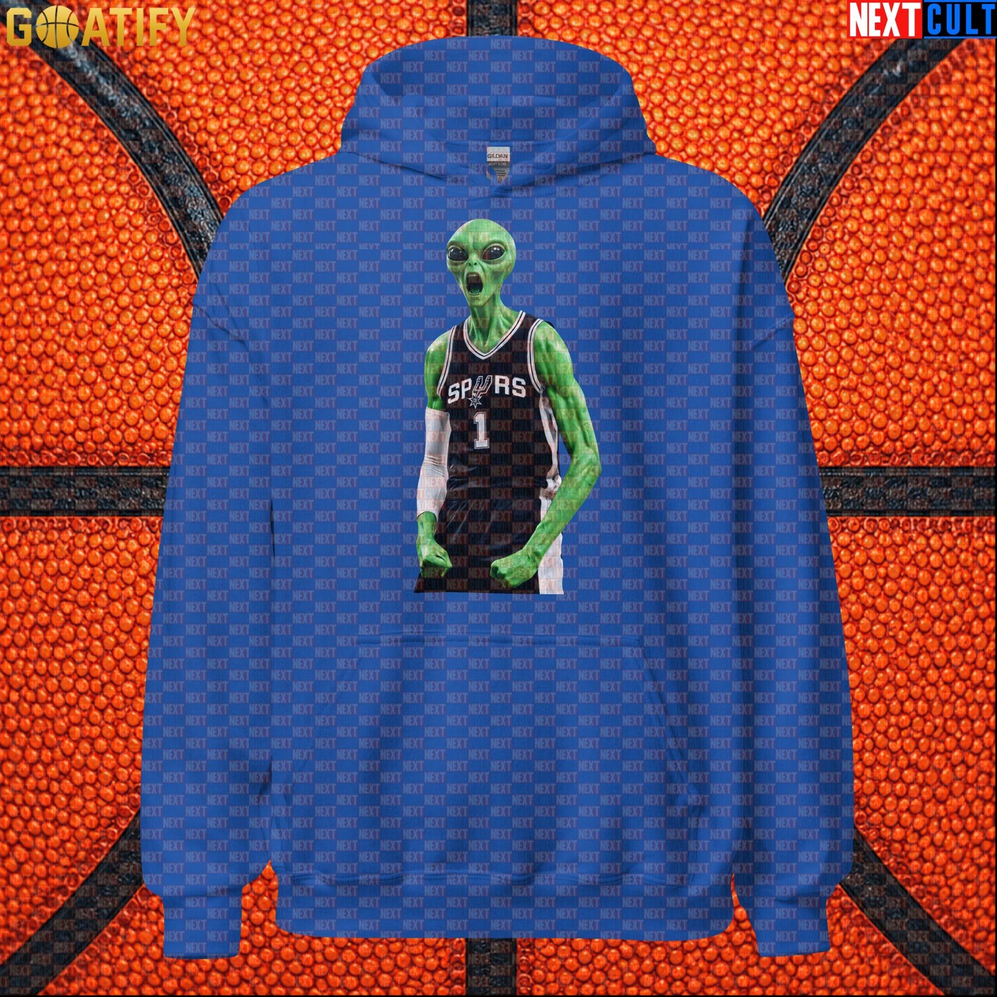Basketball Hoodie Screaming Alien Wemby Graphic for Victor Wembanyama and Spurs Fans |  | ["Basketball", "France", "NBA", "San Antonio Spurs", "Victor Wembanyama", "Wemby"]
