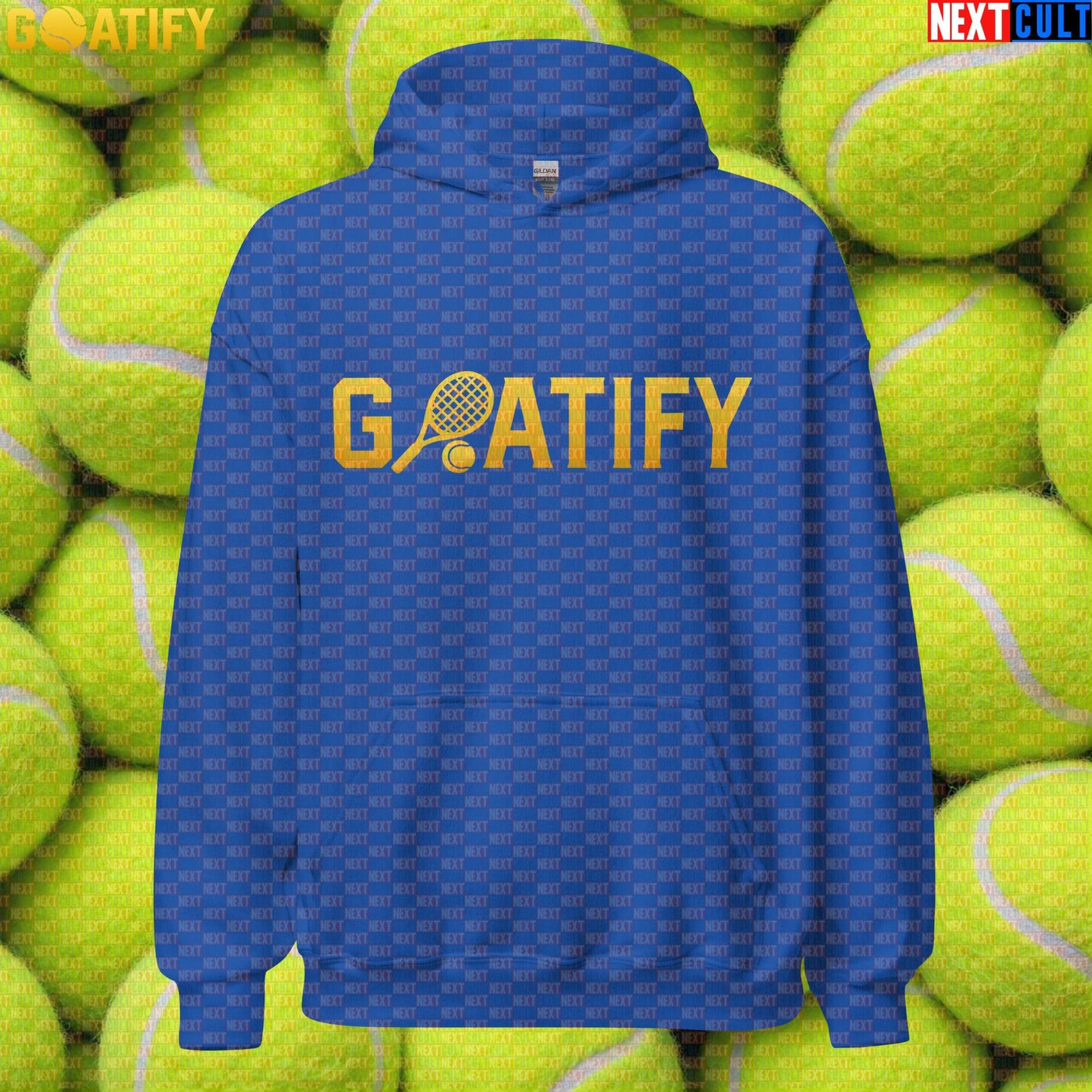 Tennis GOAT Hoodie Golden Racket & Ball Pullover for Players, Fans & Gifts | GOATIFY | Hoodies | ["NCB", "Tennis"]