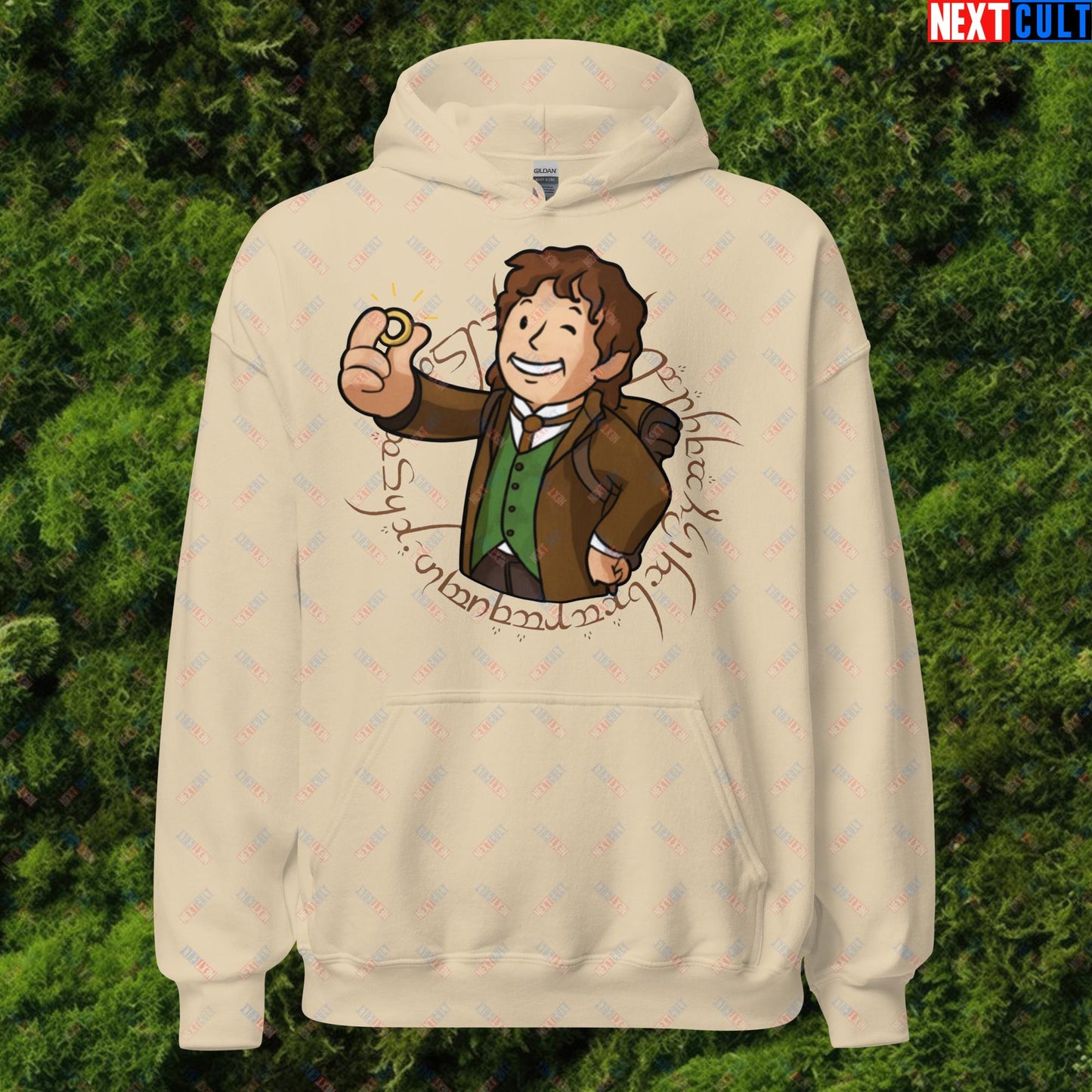 Bilboy Bilbo Baggins Lord of the Rings Vault Boy Fallout Funny Cartoon Mashup Unisex Hoodie