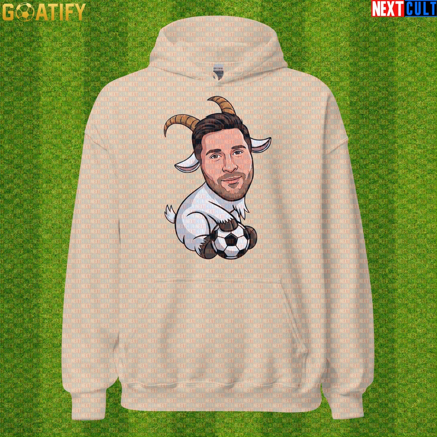 Lionel Messi Hoodie - Funny GOAT Soccer Pullover Gift for Argentina World Cup Football Fans |  | ["Argentina", "Barcelona", "Football", "Inter Miami", "Lionel Messi", "Soccer"]