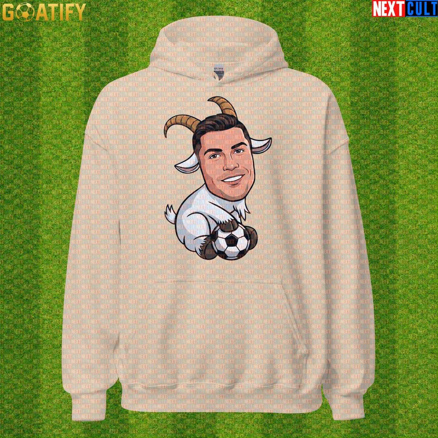 Cristiano Ronaldo Hoodie – Funny GOAT Football Pullover Gift for Portugal World Cup Fans |  | ["Al Nassr", "Cristiano Ronaldo", "Football", "Juventus", "Manchester United", "Portugal", "Real Madrid", "Soccer"]