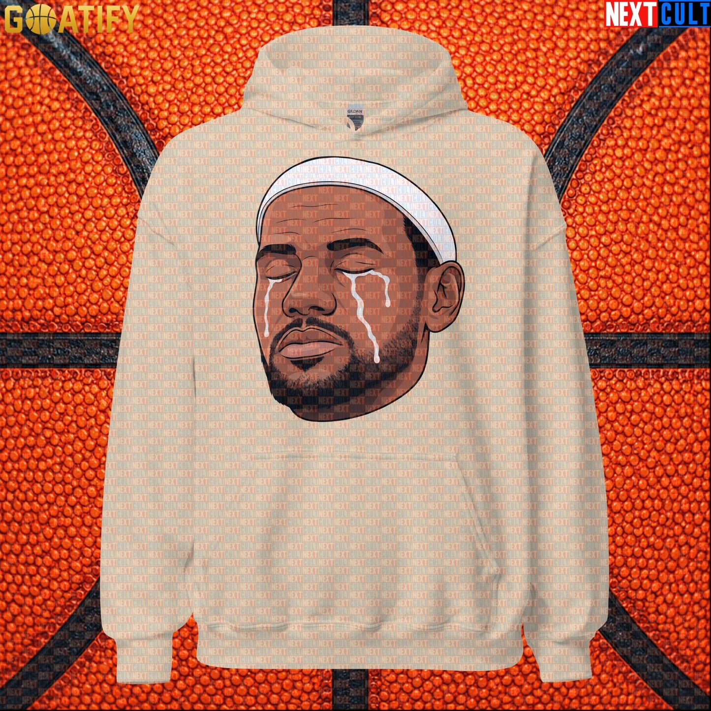Crying LeBron Meme Hoodie – Emotional NBA Basketball Pullover Game Day Gift for Sports Fans |  | ["Basketball", "LeBron James", "NBA"]