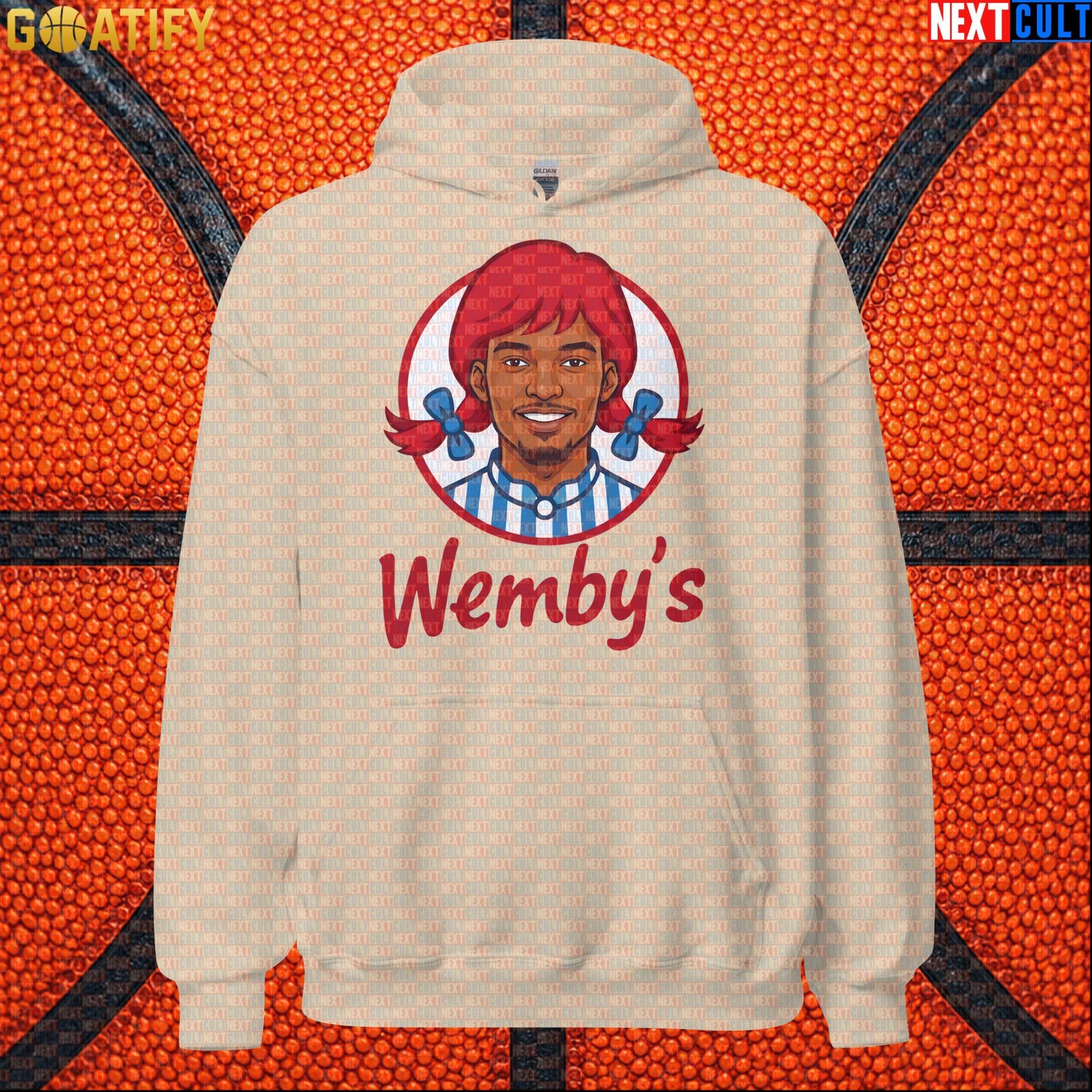 Basketball Hoodie Wemby's Fast Food Meme for Wemby Fans, NBA Games and Novelty Gifts |  | ["Basketball", "France", "NBA", "San Antonio Spurs", "Victor Wembanyama", "Wemby"]
