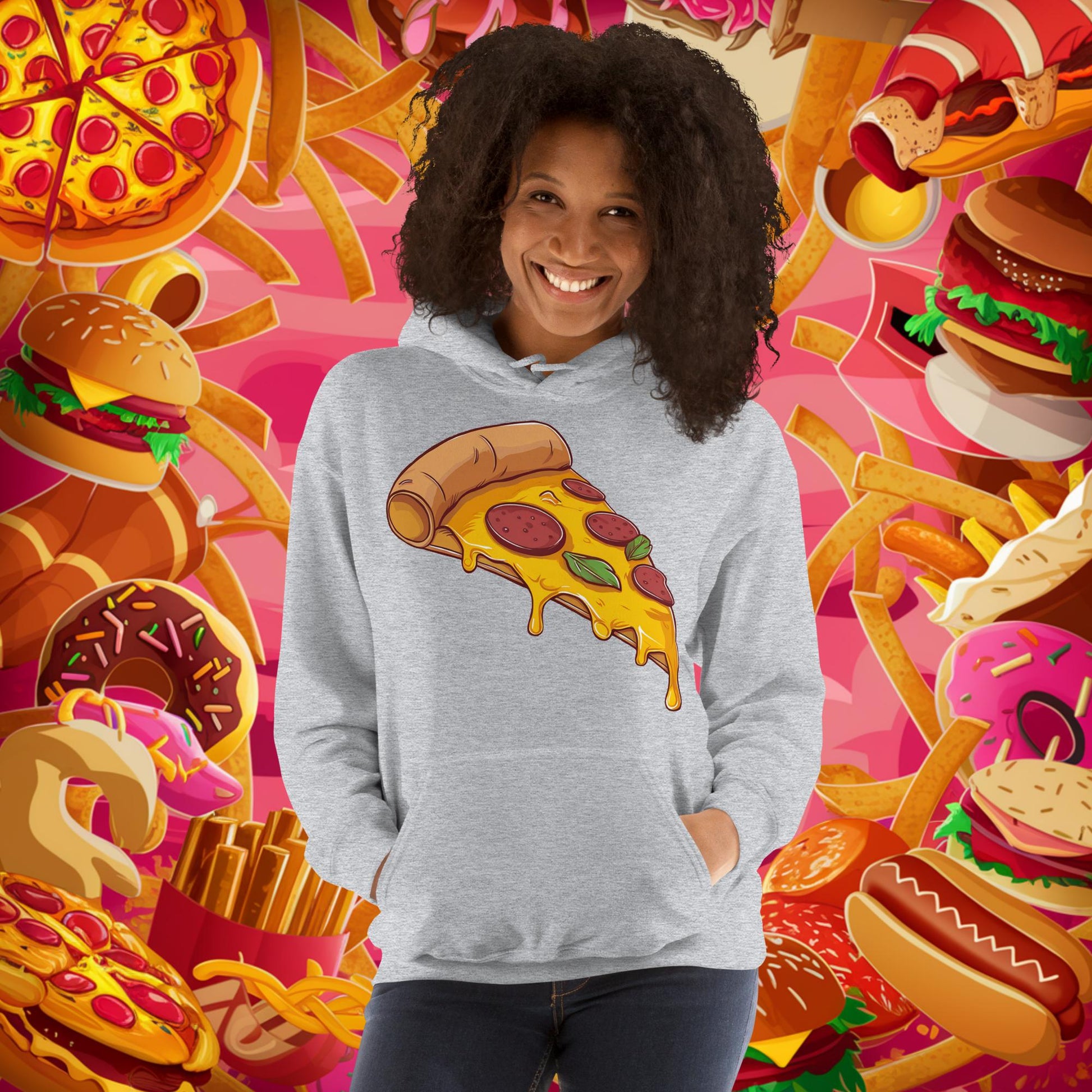 Pizza I Love Pizza Unisex Hoodie Next Cult Brand