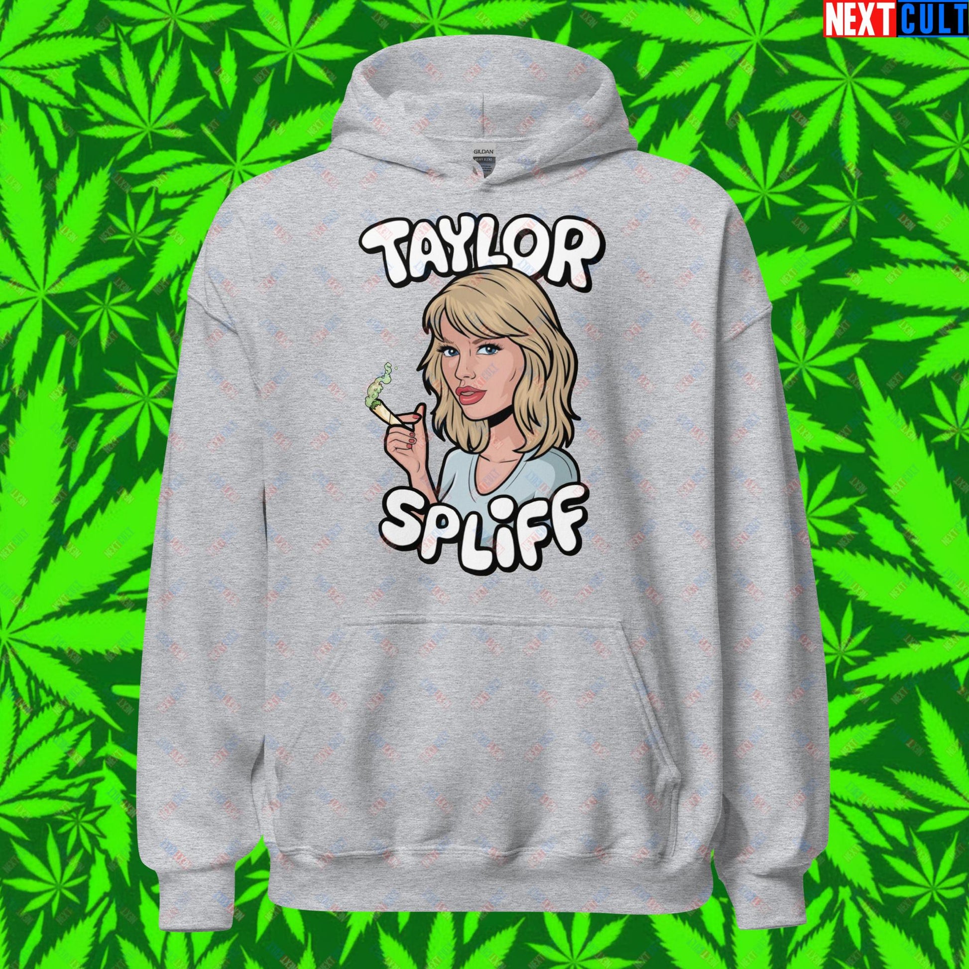 Taylor Spliff Pop Music Star Pothead Stoner Funny Weed Meme Unisex Hoodie Sport Grey Hoodies Music Weed Next Cult Brand