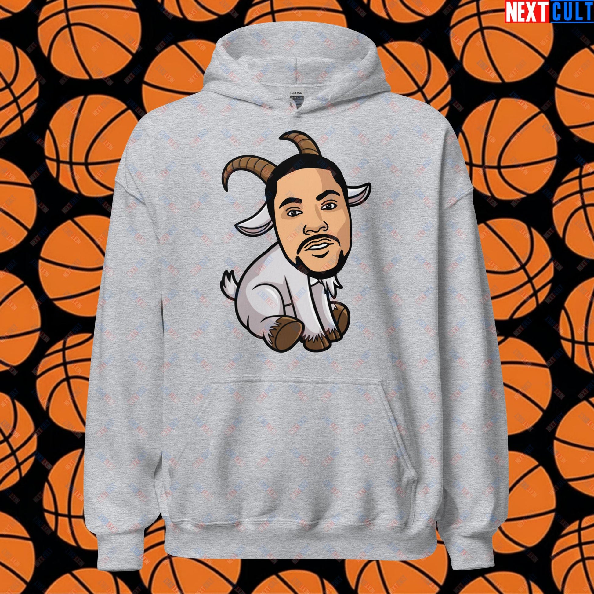 Derrick Rose G.O.A.T. Hoodie - Funny Basketball Meme Sweatshirt - Greatest of All Time Pullover for Basketball Fans - Perfect Gift for Derrick Rose Fans Unisex Hoodie Sport Grey Hoodies Basketball Chicago Bulls Derrick Rose G.O.A.T. NBA Next Cult Brand