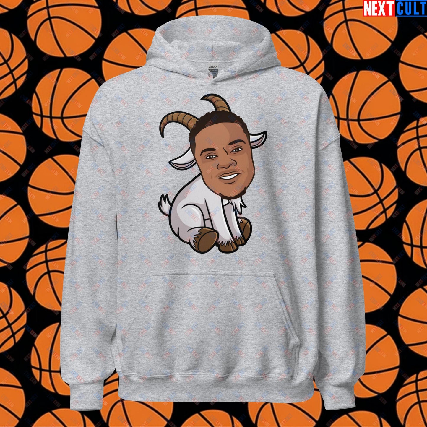 Russell Westbrook G.O.A.T. Hoodie - Funny Basketball Meme Sweatshirt - Greatest of All Time Pullover for Basketball Fans - Perfect Gift for Westbrook Fans Unisex Hoodie Sport Grey Hoodies Basketball Denver Nuggets G.O.A.T. NBA Oklahoma City Thunder Russell Westbrook Next Cult Brand