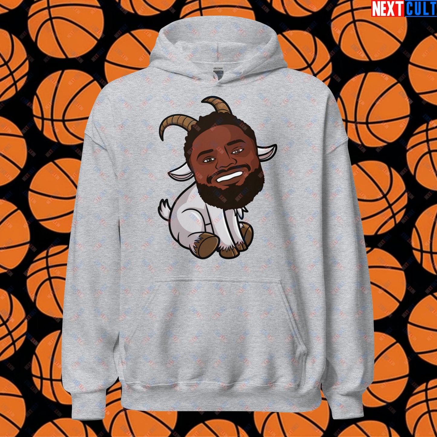 Zion Williamson G.O.A.T. Hoodie - Funny Basketball Meme Sweatshirt - Greatest of All Time Pullover for Basketball Fans - Perfect Gift for Zion Williamson Fans Unisex Hoodie Sport Grey Hoodies Basketball G.O.A.T. NBA New Orleans Pelicans Zion Williamson Next Cult Brand