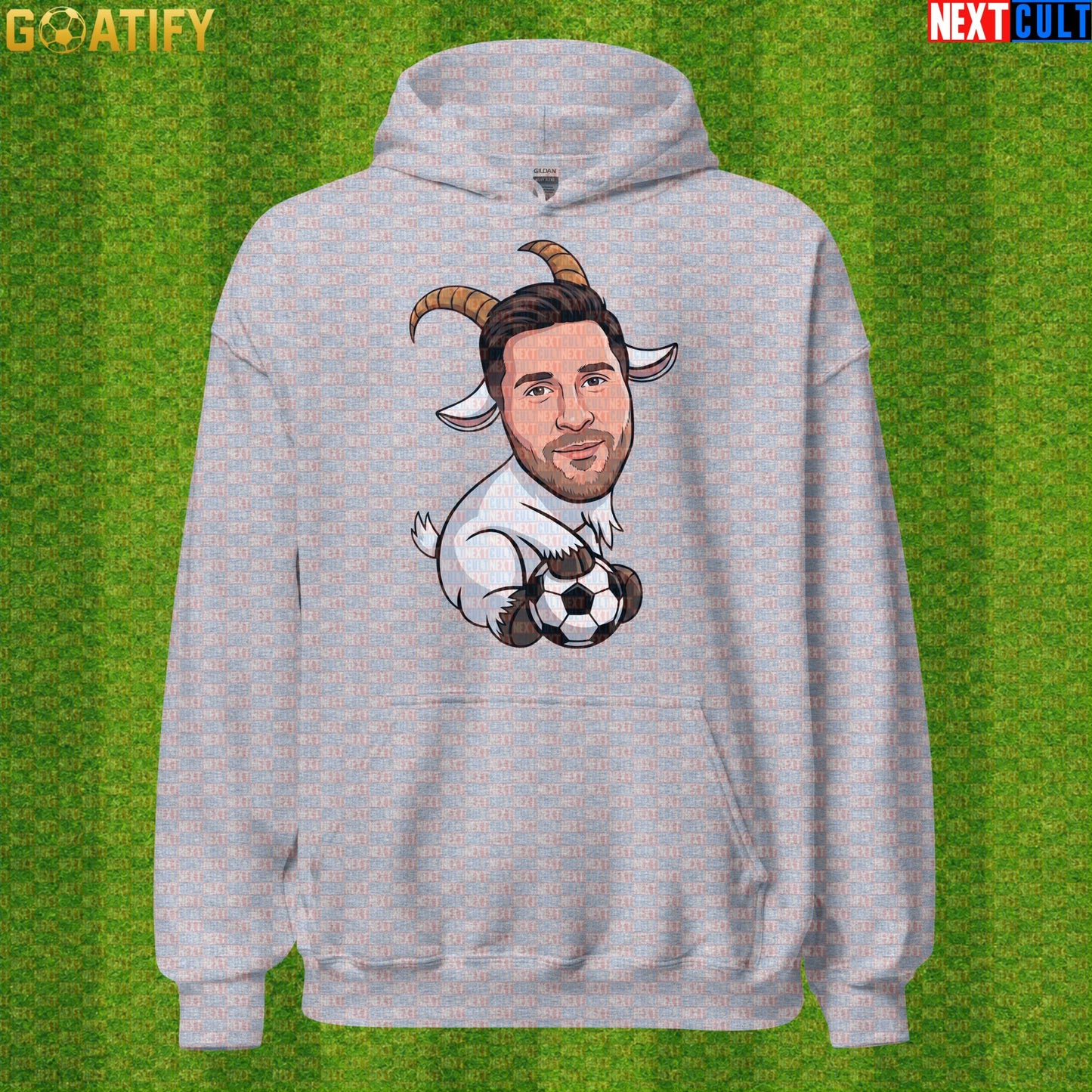 Lionel Messi Hoodie - Funny GOAT Soccer Pullover Gift for Argentina World Cup Football Fans |  | ["Argentina", "Barcelona", "Football", "Inter Miami", "Lionel Messi", "Soccer"]