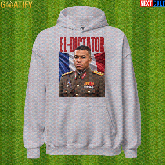 Kylian Mbappe Hoodie – El Dictator Football Meme Pullover for Real Madrid Supporters Sport Grey Hoodies Next Cult Brand