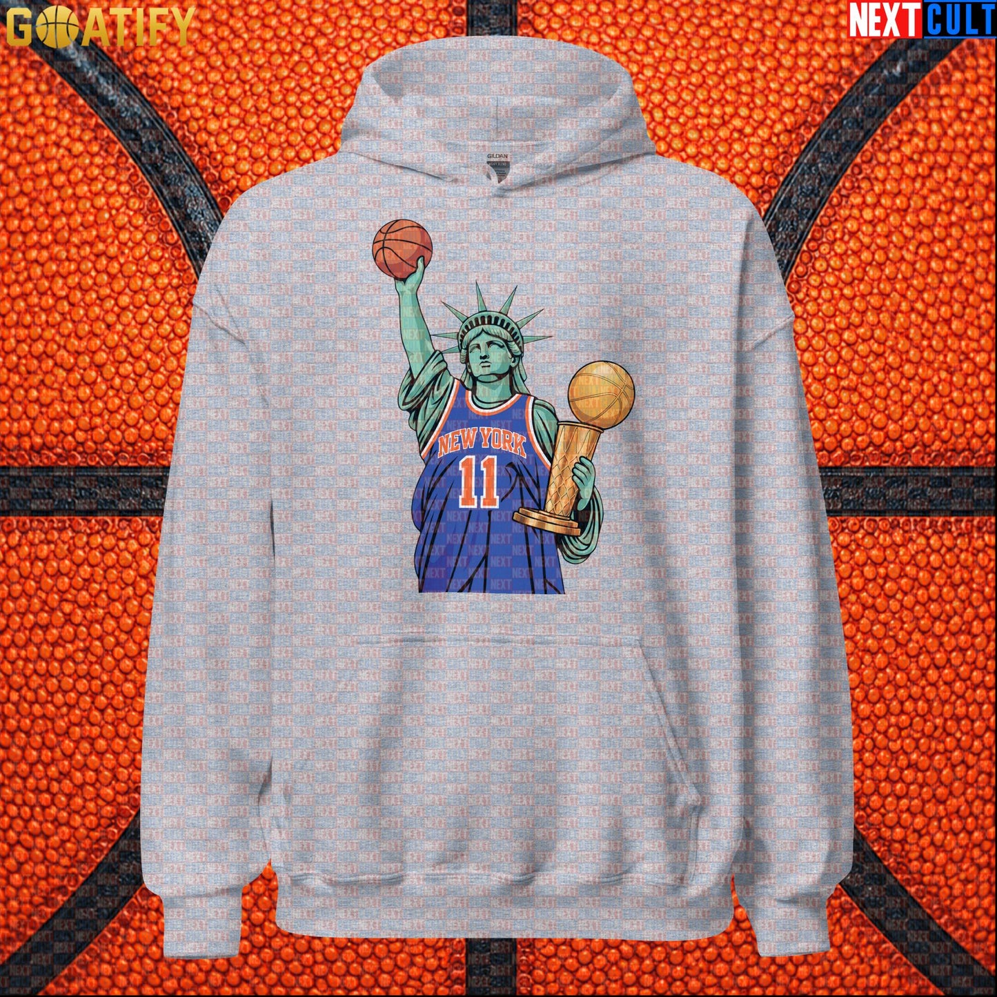 New York Knicks Hoodie – Reigning NBA Champions Pullover for New York Basketball Fans Sport Grey Next Cult Brand