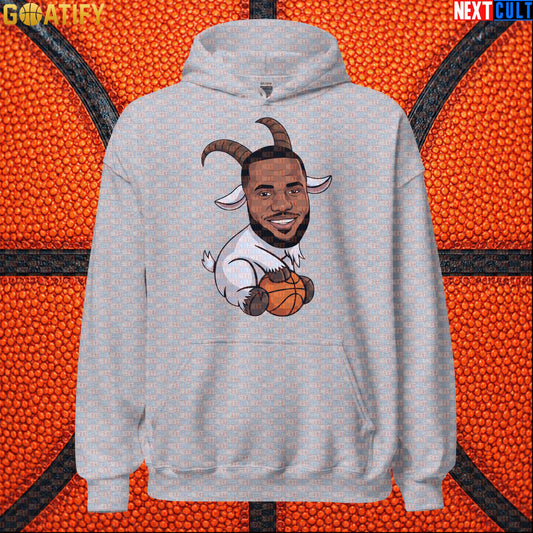 LeBron James Hoodie – LeGOAT Basketball Meme Pullover for NBA Fans and Streetwear |  | ["Basketball", "Cleveland Cavaliers", "LeBron James", "Los Angeles Lakers", "Miami Heat", "NBA"]
