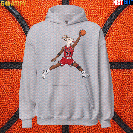 Michael Jordan Hoodie – Free Throw Line Dunk GOAT Pullover for Chicago Bulls NBA Fans Sport Grey Hoodies Next Cult Brand