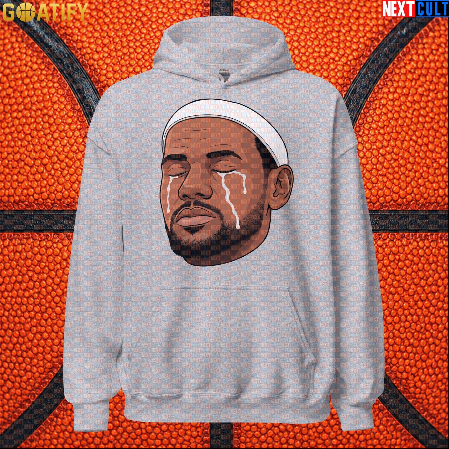 Crying LeBron Meme Hoodie – Emotional NBA Basketball Pullover Game Day Gift for Sports Fans |  | ["Basketball", "LeBron James", "NBA"]
