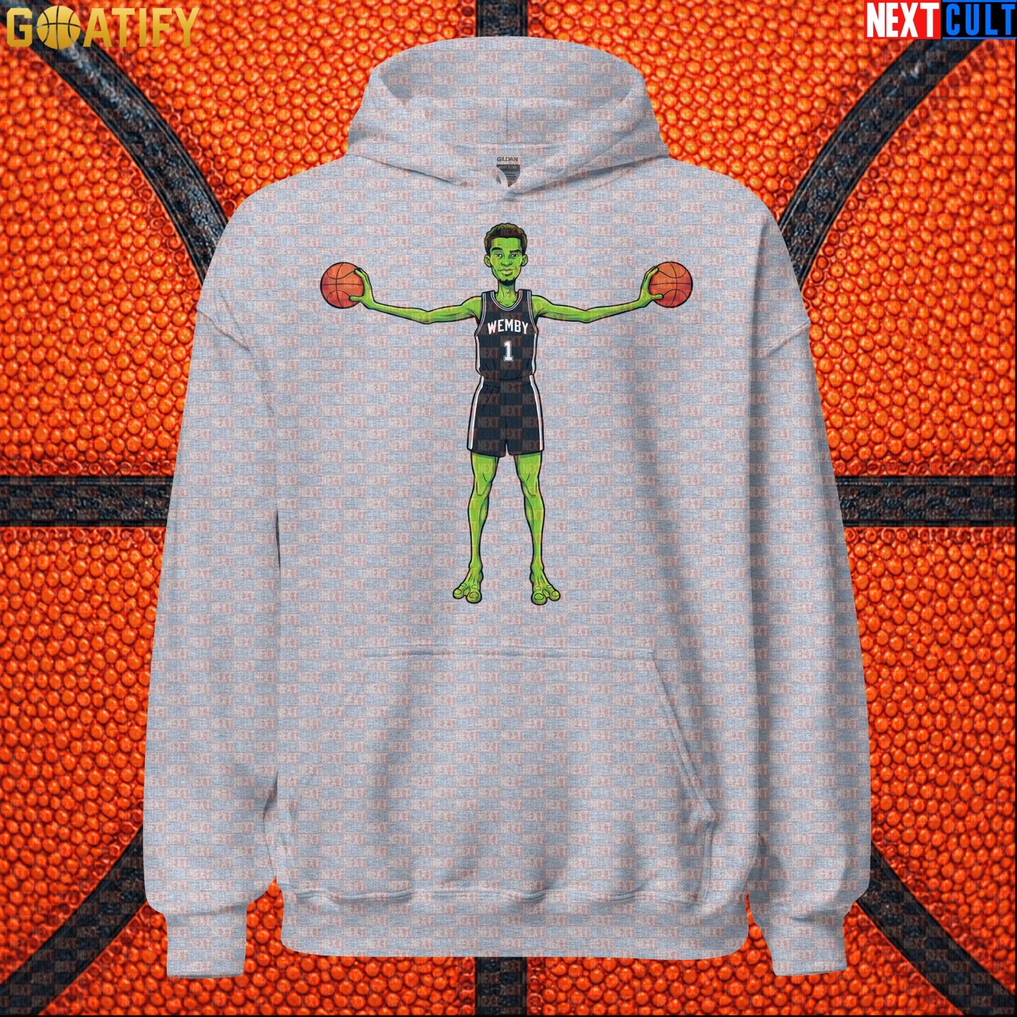 Basketball Hoodie Alien Wemby Sci-Fi Graphic for Spurs Fans, Game Day and Streetwear |  | ["Basketball", "France", "NBA", "San Antonio Spurs", "Victor Wembanyama", "Wemby"]