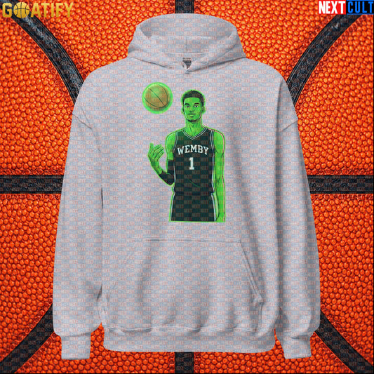 Basketball Hoodie Alien Wemby Sci-Fi Art for Spurs Fans, Streetwear, Game Days and NBA Gifts |  | ["Basketball", "France", "NBA", "San Antonio Spurs", "Victor Wembanyama", "Wemby"]