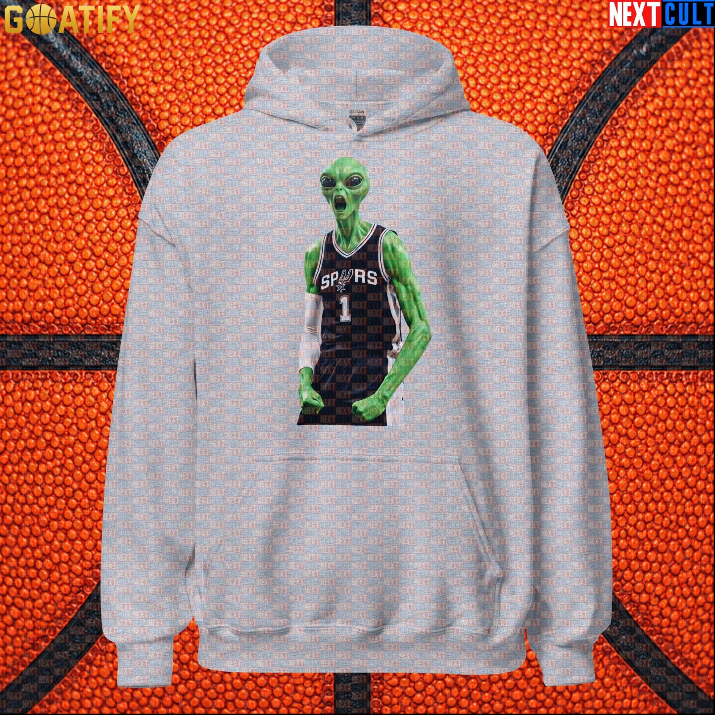Basketball Hoodie Screaming Alien Wemby Graphic for Victor Wembanyama and Spurs Fans |  | ["Basketball", "France", "NBA", "San Antonio Spurs", "Victor Wembanyama", "Wemby"]