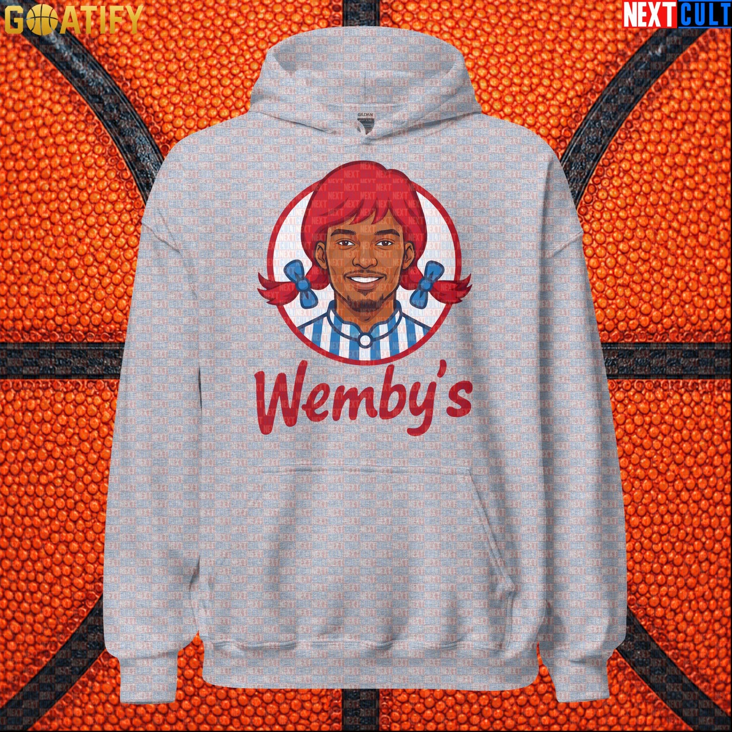 Basketball Hoodie Wemby's Fast Food Meme for Wemby Fans, NBA Games and Novelty Gifts |  | ["Basketball", "France", "NBA", "San Antonio Spurs", "Victor Wembanyama", "Wemby"]