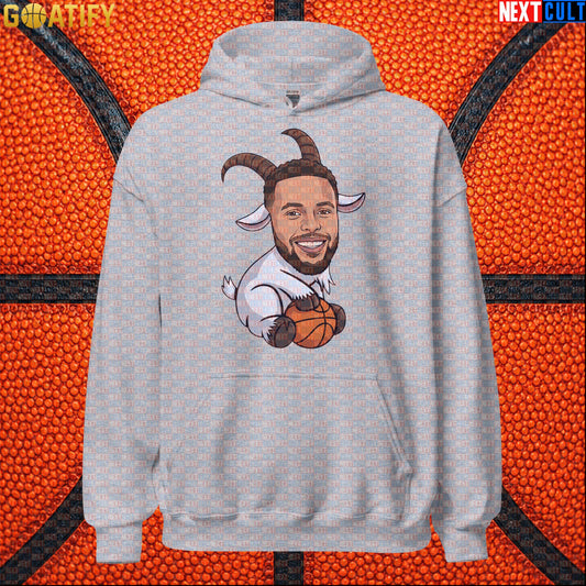 Stephen Curry Hoodie GOAT Basketball Pullover for Warriors Fans, Funny NBA Sports Gift | Hoodies | ["Basketball", "Golden State Warriors", "NBA", "NCB", "Stephen Curry"]