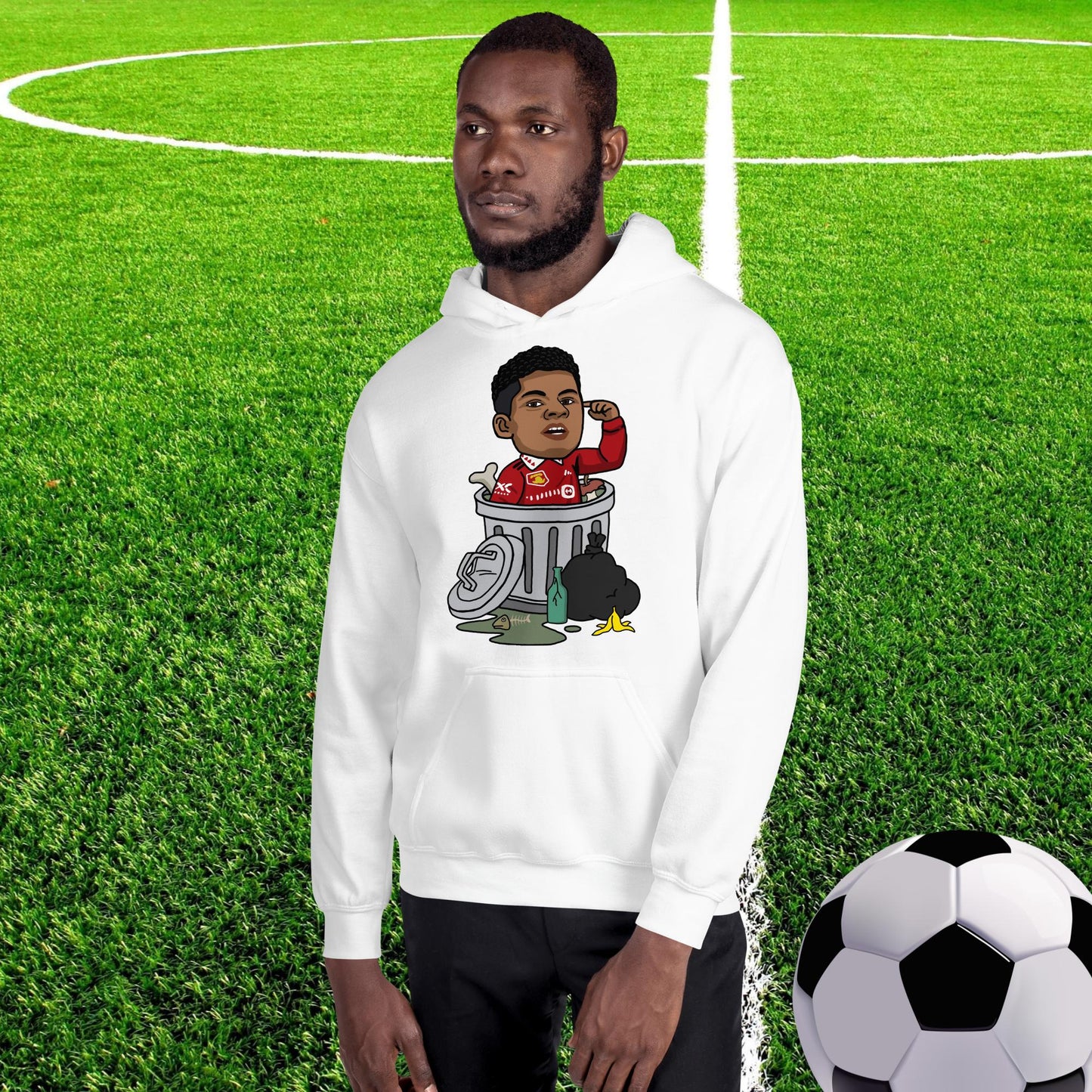 Trashford Marcus Rashford Manchester United Gift Man United Gift Marcus Rashford Unisex Hoodie White Hoodies Football Manchester United Marcus Rashford Next Cult Brand