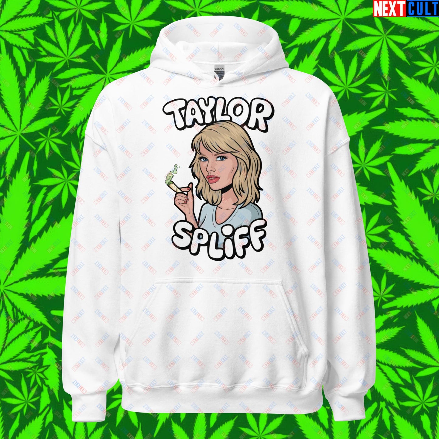 Taylor Spliff Pop Music Star Pothead Stoner Funny Weed Meme Unisex Hoodie White Hoodies Music Weed Next Cult Brand