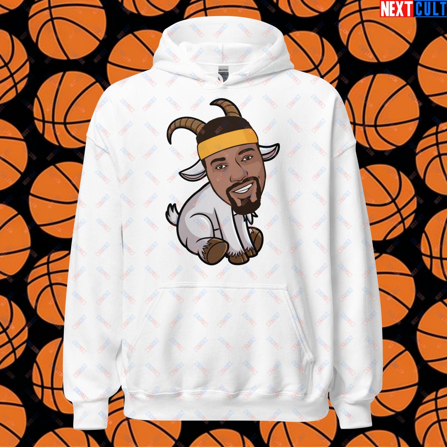 Wilt Chamberlain G.O.A.T. Hoodie - Funny Basketball Meme Sweatshirt - Greatest of All Time Pullover for Basketball Fans - Perfect Gift for Wilt Chamberlain Fans Unisex Hoodie White Hoodies Basketball G.O.A.T. Golden State Warriors Los Angeles Lakers NBA Philadelphia 76ers Wilt Chamberlain Next Cult Brand