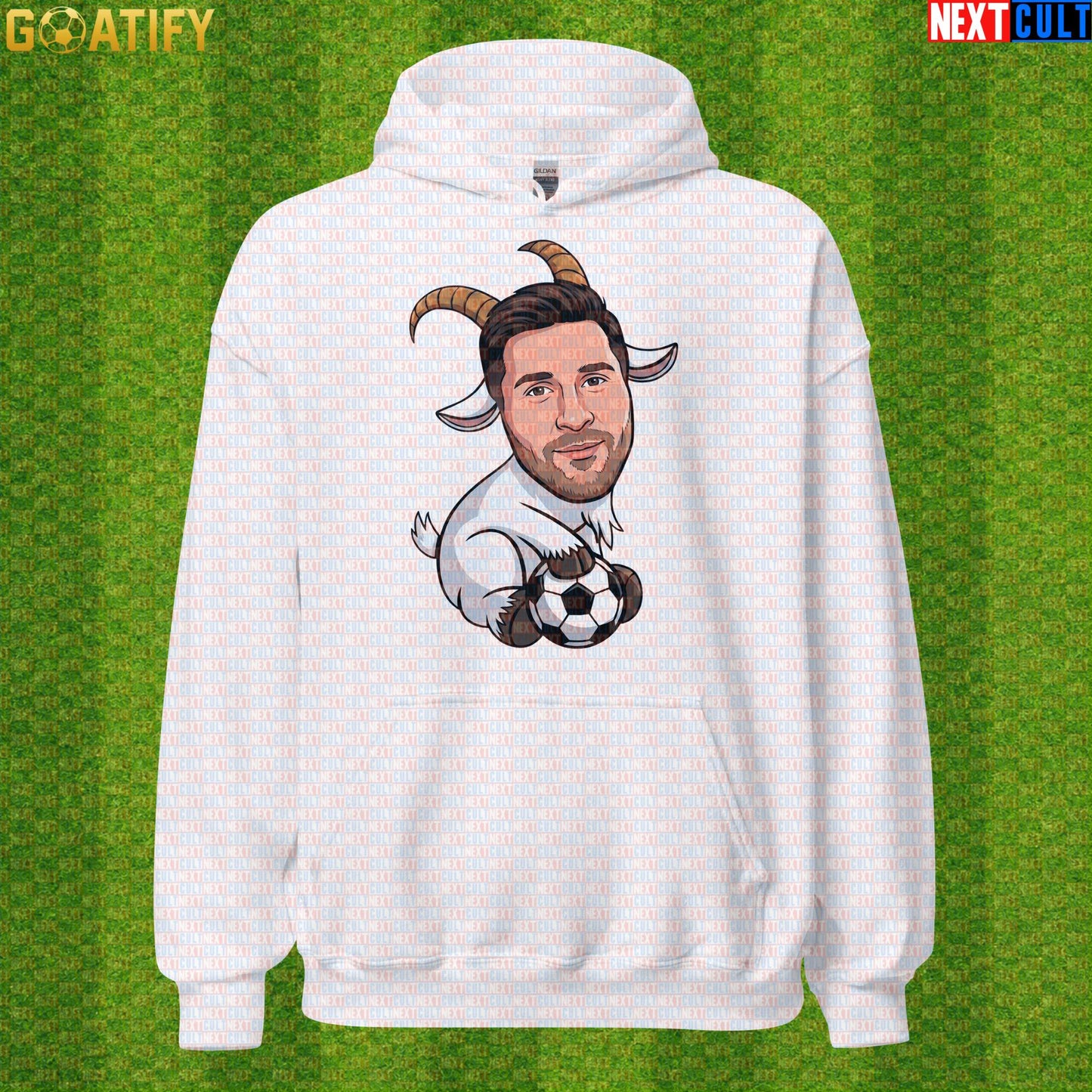 Lionel Messi Hoodie - Funny GOAT Soccer Pullover Gift for Argentina World Cup Football Fans |  | ["Argentina", "Barcelona", "Football", "Inter Miami", "Lionel Messi", "Soccer"]