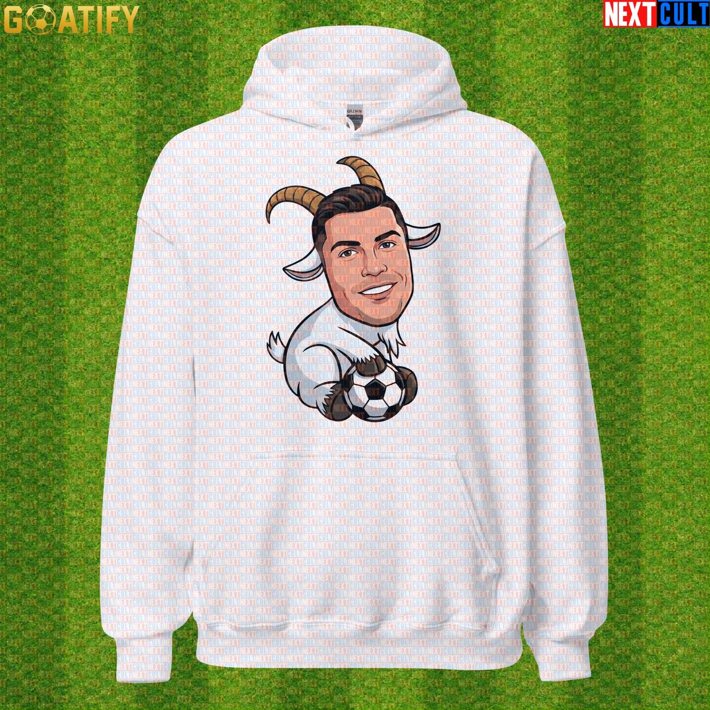 Cristiano Ronaldo Hoodie – Funny GOAT Football Pullover Gift for Portugal World Cup Fans |  | ["Al Nassr", "Cristiano Ronaldo", "Football", "Juventus", "Manchester United", "Portugal", "Real Madrid", "Soccer"]