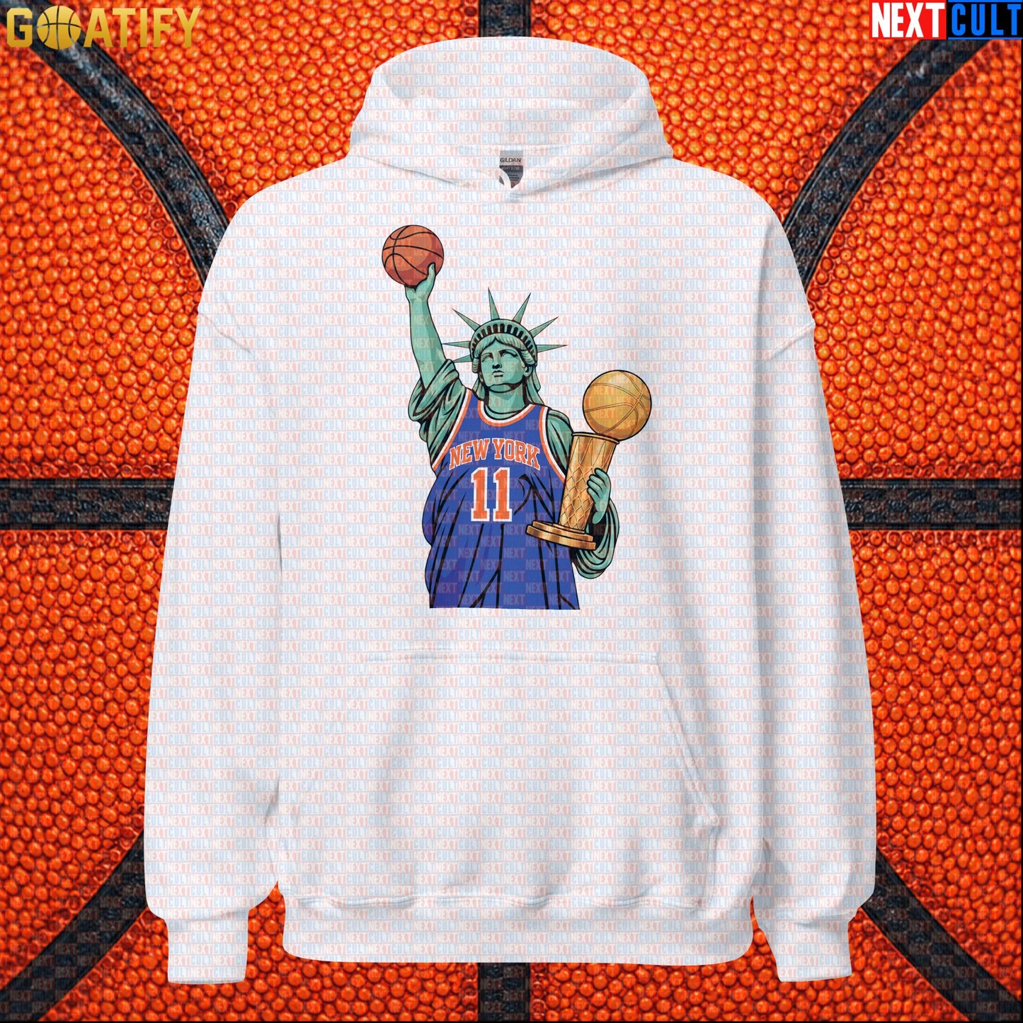 New York Knicks Hoodie – Reigning NBA Champions Pullover for New York Basketball Fans White Next Cult Brand