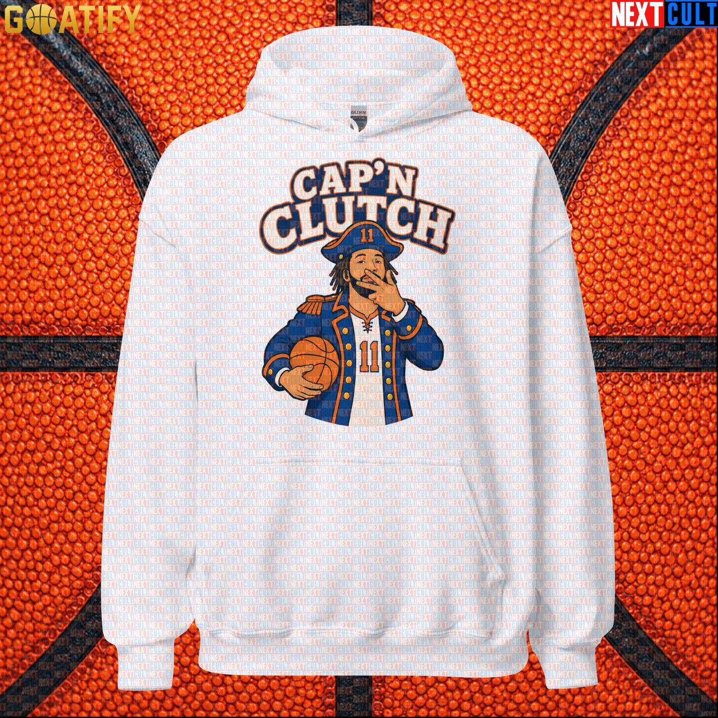 Jalen Brunson Hoodie – Cap’n Clutch Pullover for New York Knicks Fans and NBA Match Days White Next Cult Brand
