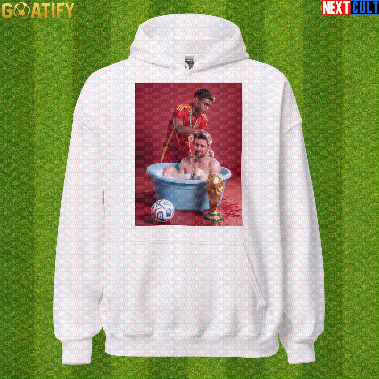 Lamine Yamal Hoodie – Spain vs Argentina Final Parody Pullover for Soccer Meme Fans |  | ["Argentina", "Barcelona", "Football", "Lamine Yamal", "Lionel Messi", "Soccer", "Spain"]