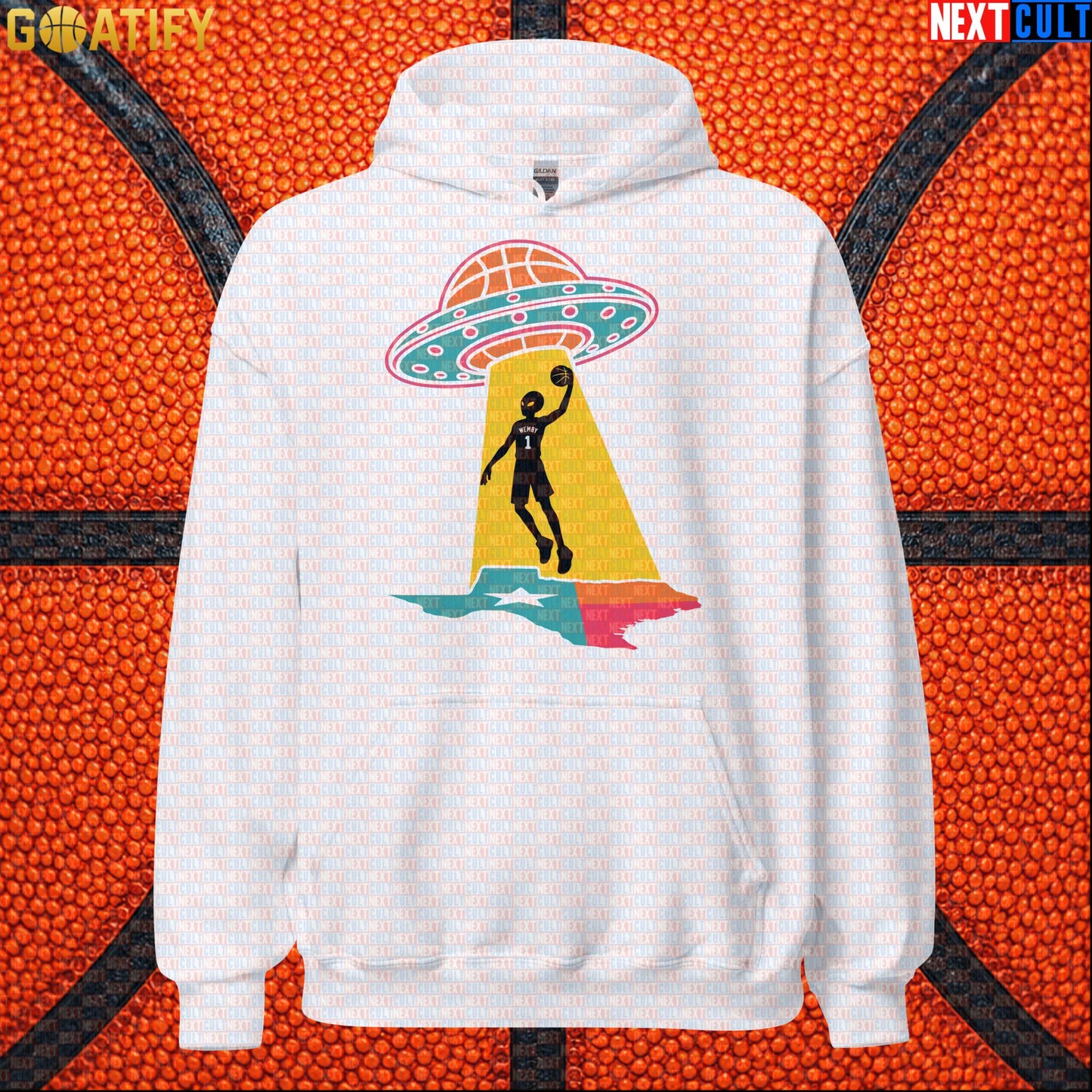 Basketball Hoodie Alien Wemby UFO Abduction Graphic for Spurs Fans and NBA Streetwear |  | ["Basketball", "France", "NBA", "San Antonio Spurs", "Victor Wembanyama", "Wemby"]