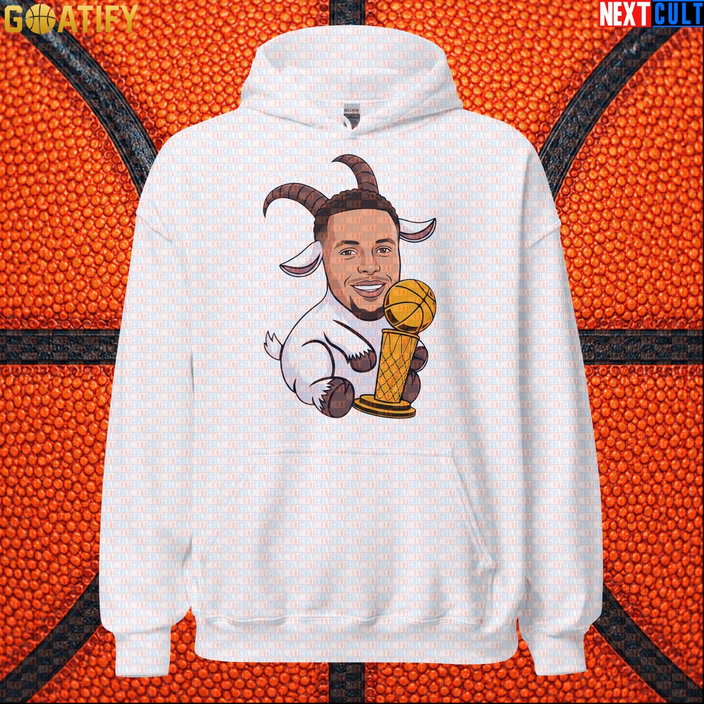 Basketball Hoodie Stephen Curry GOAT Champion Pullover for Warriors Fans & NBA Game Day | Hoodies | ["Basketball", "Golden State Warriors", "NBA", "NCB", "Stephen Curry"]