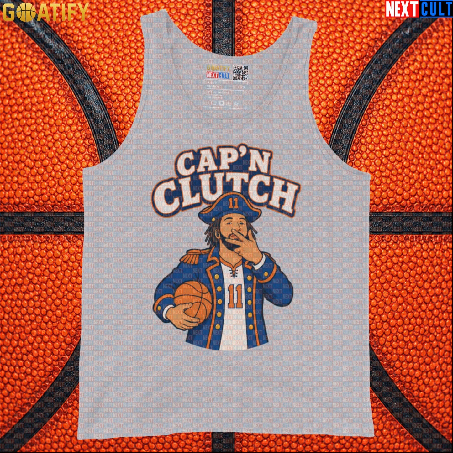 Jalen Brunson Tank Top – Captain Clutch Muscle Shirt for Knicks Fans and Pickup Basketball Athletic Heather Next Cult Brand