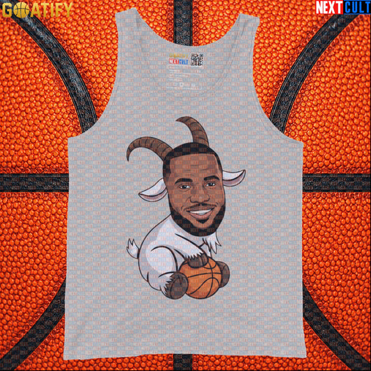 LeBron James Tank Top – LeGOAT Basketball Muscle Shirt for Gym, Court and NBA Fans |  | ["Basketball", "Cleveland Cavaliers", "LeBron James", "Los Angeles Lakers", "Miami Heat", "NBA"]