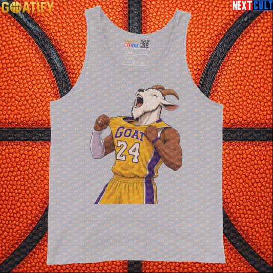 Kobe Bryant Tank Top – No. 24 GOAT Celebration Muscle Shirt for Basketball Training Athletic Heather Tank Tops Next Cult Brand