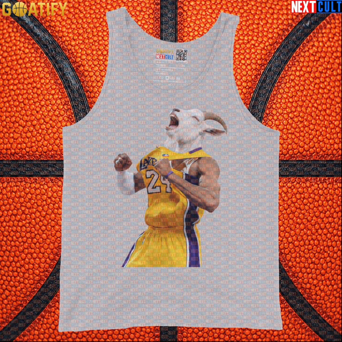 Kobe Bryant Tank Top – GOAT Celebration Muscle Shirt for Los Angeles Lakers Basketball Fans |  | ["Basketball", "Kobe Bryant", "Los Angeles Lakers", "NBA"]
