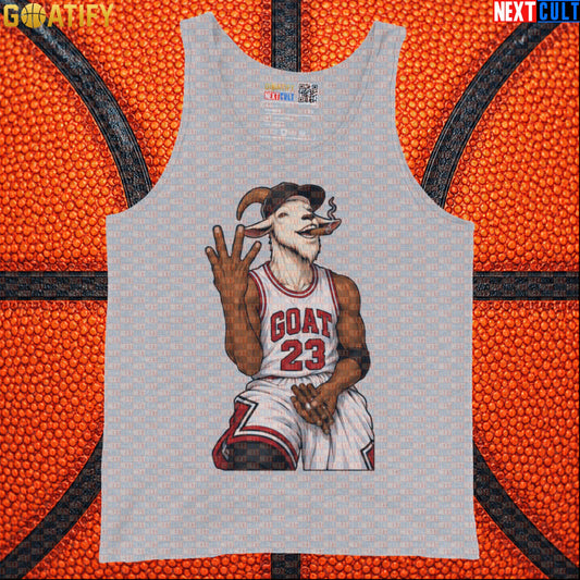 Michael Jordan Tank Top – GOAT Cigar Celebration Vest for Chicago Bulls Basketball Fans Athletic Heather Tank Tops Next Cult Brand