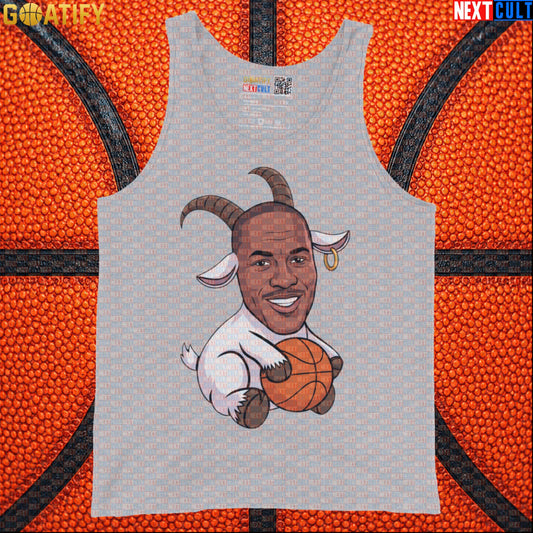 Michael Jordan Tank Top - GOAT Chicago Bulls Basketball Gym Vest Gift for Jordan NBA Fans |  | ["Basketball", "Chicago Bulls", "Michael Jordan", "NBA"]