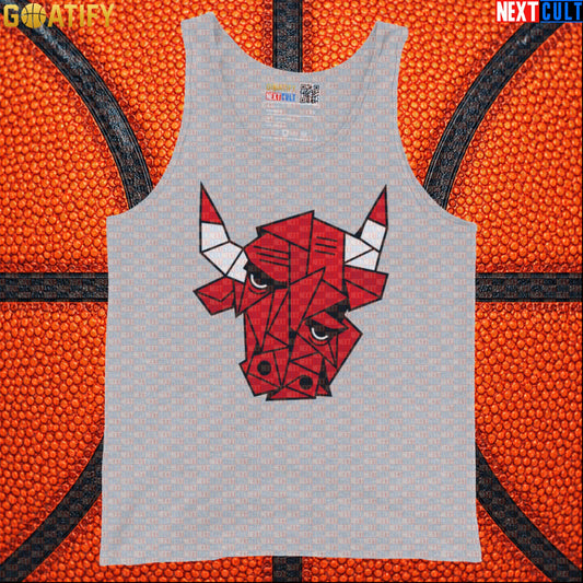 Chicago Bulls Meme Tank Top – Picasso Bulls Cubism Art Muscle Shirt for Sports Fans |  | ["Basketball", "Chicago Bulls", "NBA"]