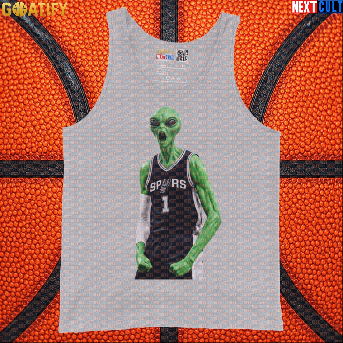 Basketball Tank Top Alien Wemby Celebration for Victor Wembanyama Fans and Gym Wear |  | ["Basketball", "France", "NBA", "San Antonio Spurs", "Victor Wembanyama", "Wemby"]