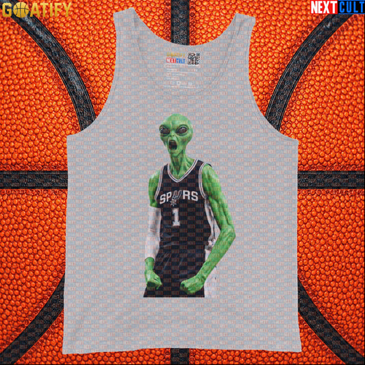 Basketball Tank Top Alien Wemby Celebration for Victor Wembanyama Fans and Gym Wear |  | ["Basketball", "France", "NBA", "San Antonio Spurs", "Victor Wembanyama", "Wemby"]
