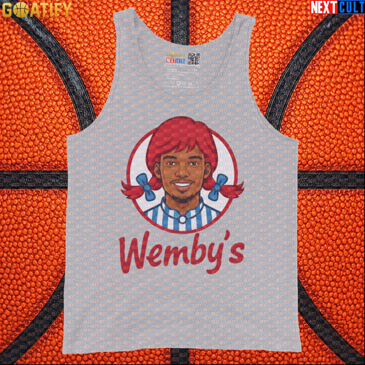 Basketball Tank Top Wemby's Logo Parody for Spurs Fans, Gym Wear and Funny NBA Gifts |  | ["Basketball", "France", "NBA", "San Antonio Spurs", "Victor Wembanyama", "Wemby"]