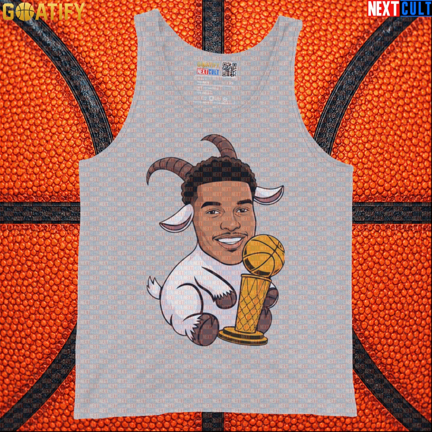 Basketball Tank Top Victor Wembanyama GOAT Championship Cartoon for Spurs Fans & Gym Wear |  | ["Basketball", "France", "NBA", "San Antonio Spurs", "Victor Wembanyama", "Wemby"]