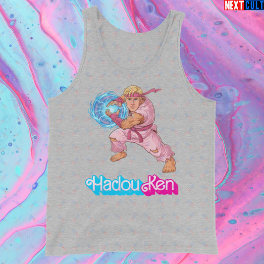 Hadouken Ken Barbie Ryan Gosling Street Fighter Funny Tank Top Athletic Heather Tank Tops Next Cult Brand