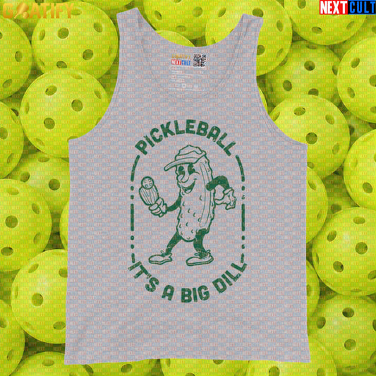 Pickleball Tank Top It's a Big Dill Vintage Pickle Joke for Players & Court Days | Tank Tops | ["NCB", "Pickleball"]