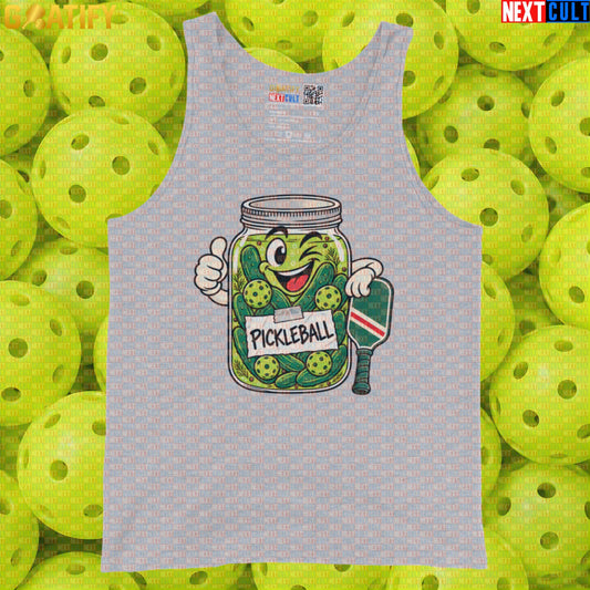 Pickleball Tank Top Funny Pickle Jar Vintage Sports Top for Players, Court Days & Gifts | Tank Tops | ["NCB", "Pickleball"]