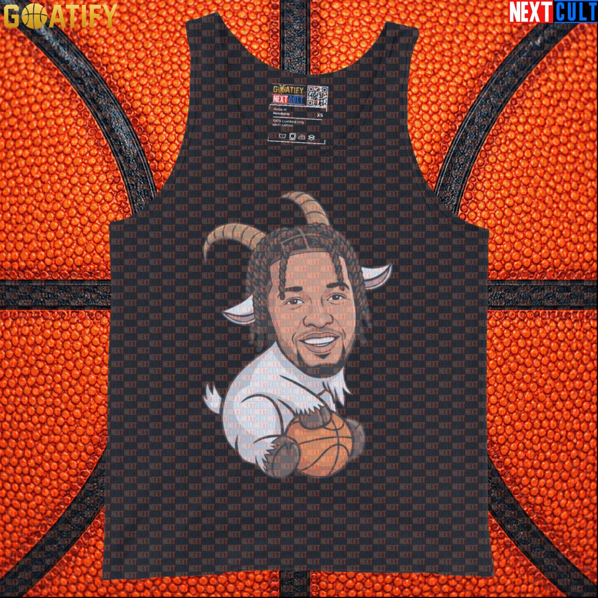 Jalen Brunson Tank Top – GOAT Muscle Shirt for Knicks Fans, Gym and Pickup Basketball Black Next Cult Brand